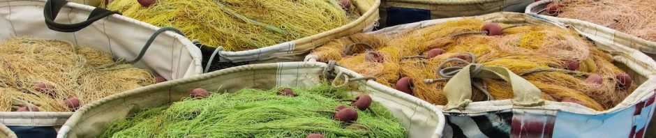 Colourful fishing nets